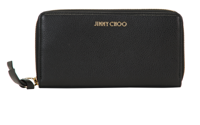 Jimmy Choo Pippa Long Wallet, &pound;110, Accessories, Black, Leather, Front view